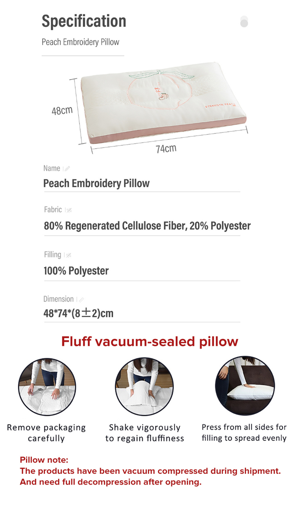 Sweet Home Peach Fragrance Pillow-8